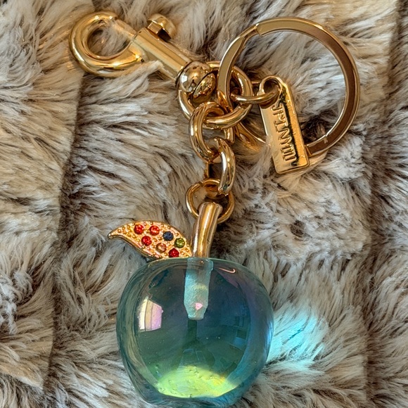 Handbags - Iridescent Blue Apple Keychain / Bag Charm